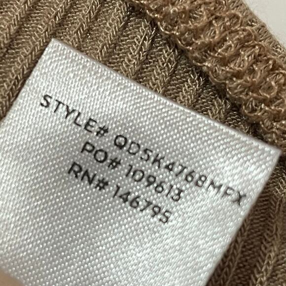 Lulu’s Head to Class Beige Ribbed Collared Long Sleeve Bodysuit - Small - Picture 12 of 16